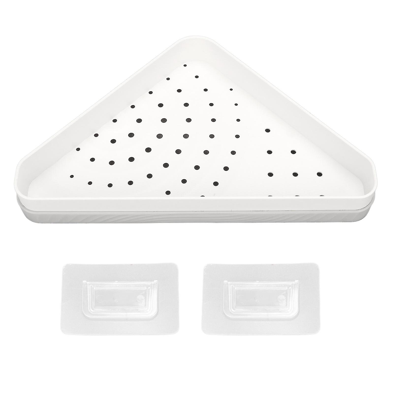 Wall Mounted Triangular Corner Shower Shelf Rack for Kitchen and Bathroom Storage