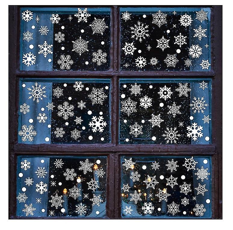 Christmas Window Stickers,Clings Snowflakes Sticker,Snowflake Window Clings,Christmas Window Clings