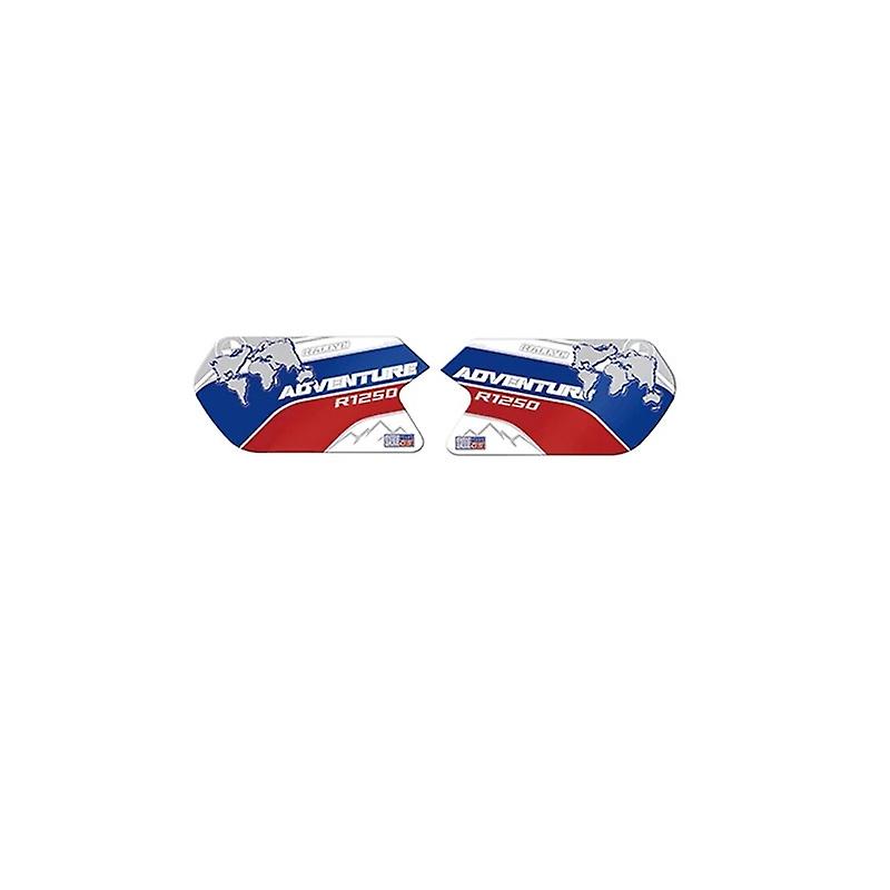 Set 2 Adesivi Fianco Serbatoio Moto BMW R 1200 gs LC Silver 2013 / 2016