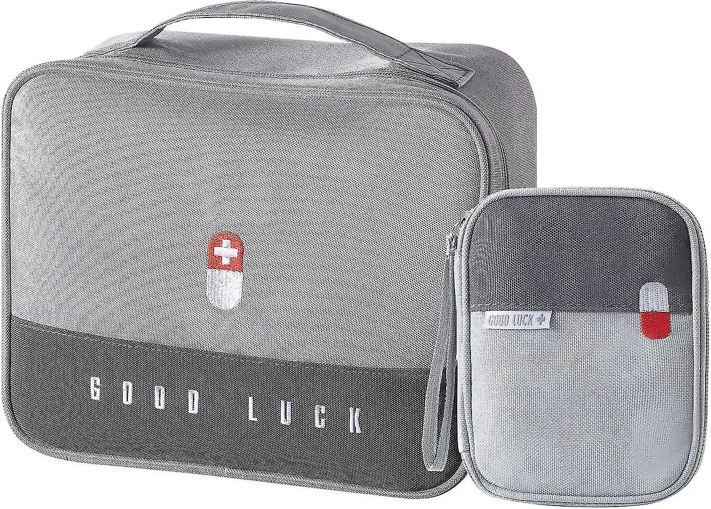 2 Piece First Aid Kit, Emergency Box, Empty First Aid Kit, Portable, for Ca