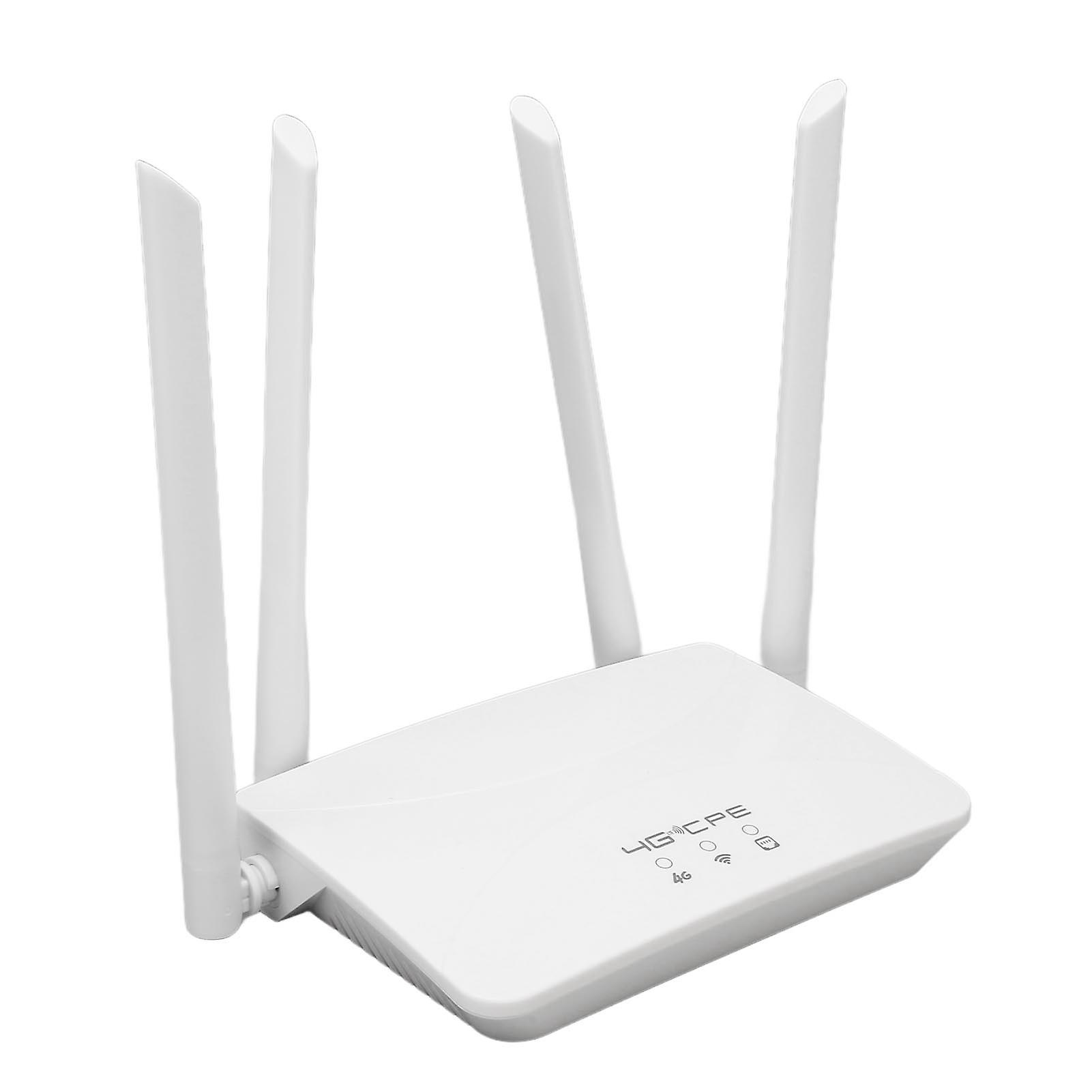 4G LTE Router 300Mbps 4 High Gain Antenne Mobile Hotspot Wireless WiFi Router mit SIM-Kartensteckplatz für Europa Asien 100 bis 240 V EU-Stecker