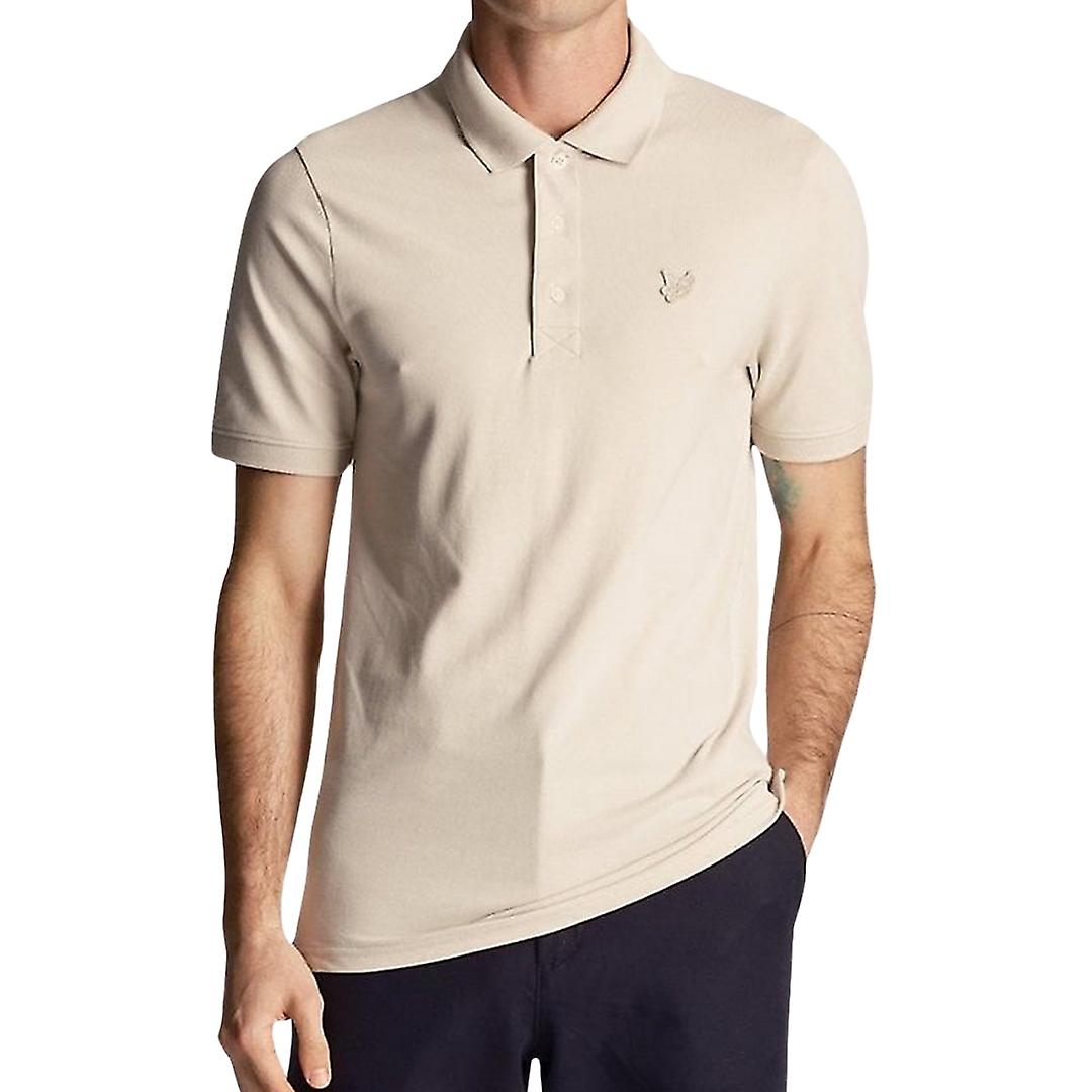 Lyle & Scott Tonal Eagle Cream Polo Shirt