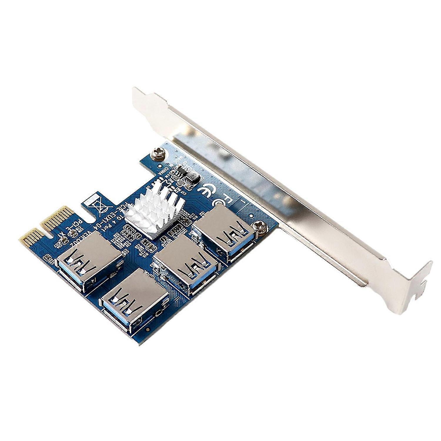 Riser Card Extender High Speed Stable Output PCB PCIE 009s 1x to 16x USB 3.0 Slot Multiplier Hub Ada