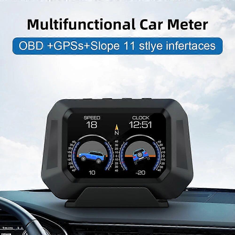 P21 HUD Head Up Display Car Test On Board Computer Clock Slope Meter GPS Speedometer OBD2 Diagnostic Tools Instrument Cluster FN9U9184