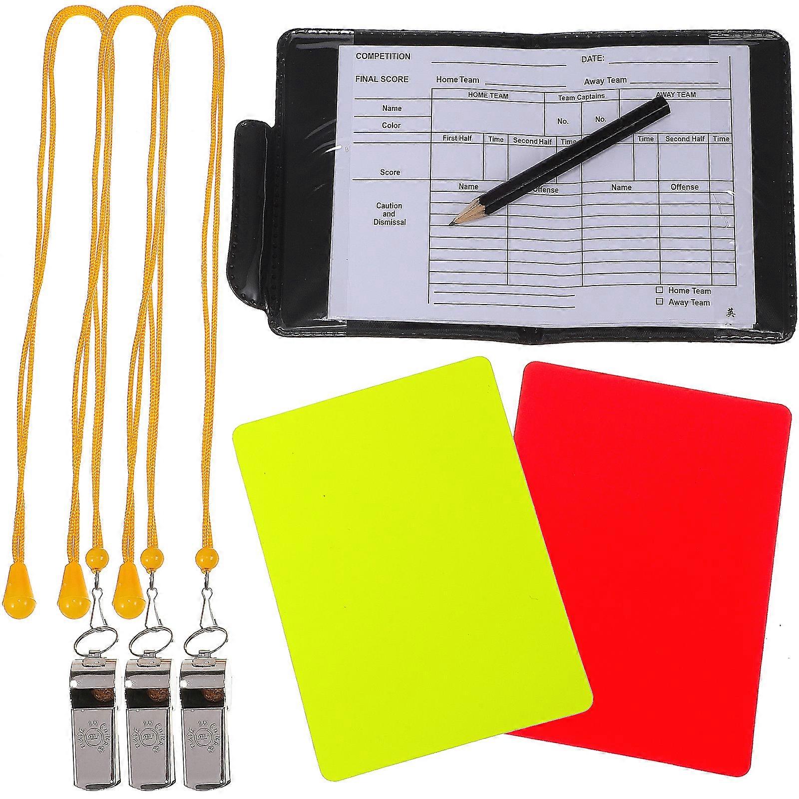 1 Set Referee Kit Standard Referee Card Referee Score Sheet Portable Referee Card Book for Matches