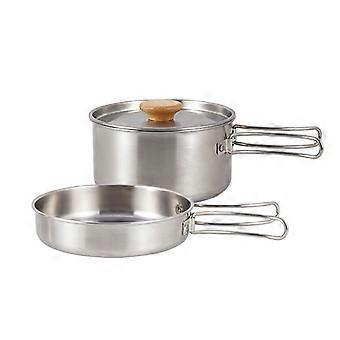 Kochset Klappgriff Topf Edelstahl Camping Topf mit Klappgriff Aufbewahrungstasche Outdoor Camping