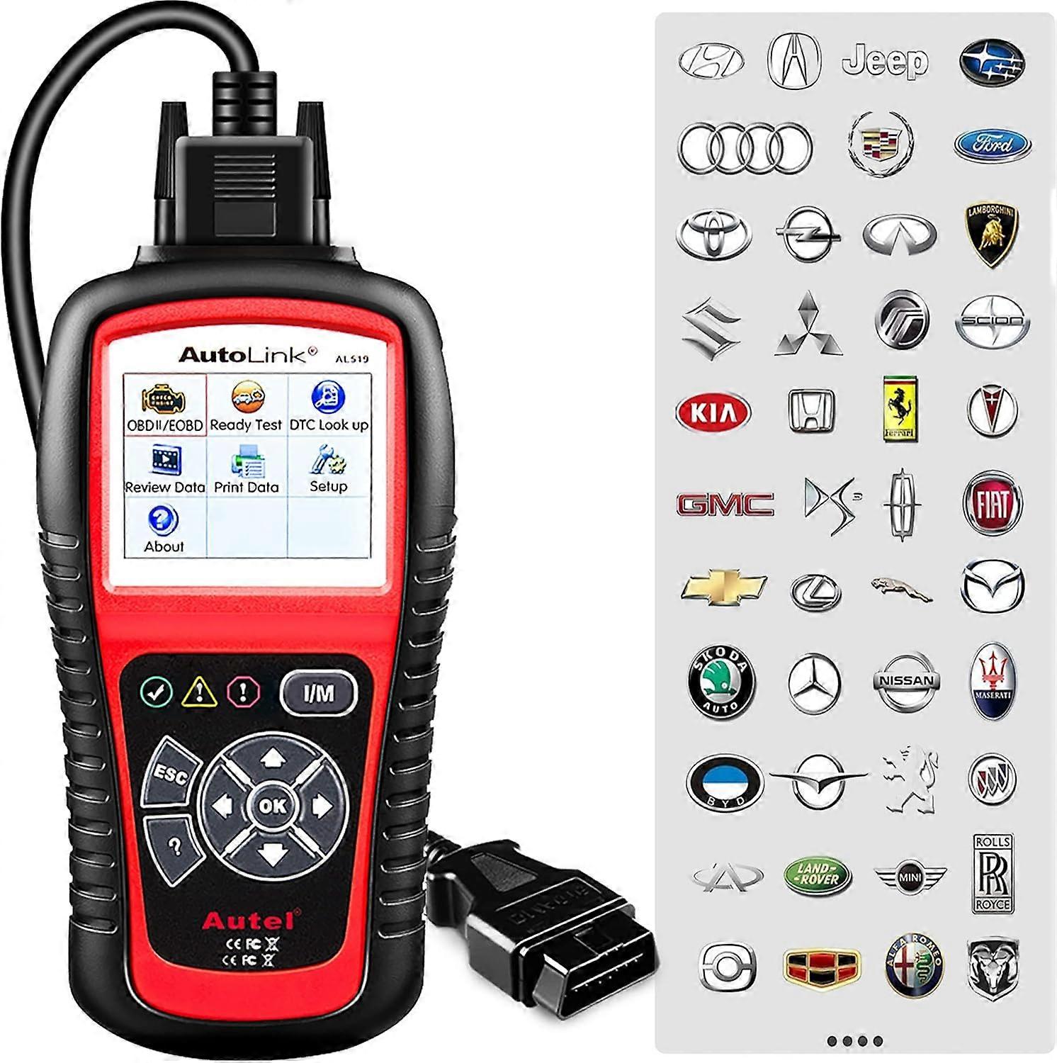 Autolink Al519 Diagnostic tools Obd2 Scanner, engine fault Code reader with improved model 6, advanced Version of Al319