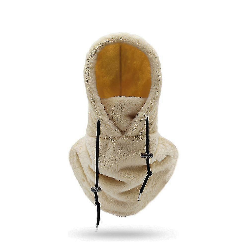 Sherpa Hooded מסכת סקי חורף חם Balaclava מזג אוויר קר עמיד רוח מתכוונן מכסה