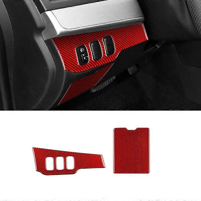 Real Carbon Fiber for Mitsubishi Lancer 2008-2015 Accessories Interior Trim Car Center Dash Dim Headlight Switch Cover Sticker Vehicle Decor Accessory