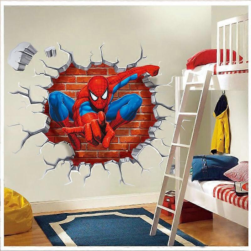 Stickers Muraux 3D Spiderman Ultime – Grand Format Affiche Spider-Man Pour Chambre Enfant, Déco Garçon Facile à Poser