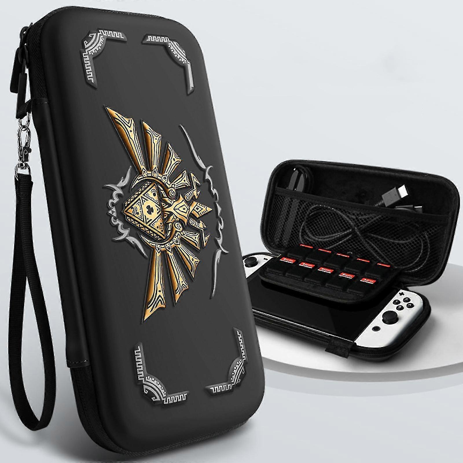 Switch Carrying Case Compatible With Switch/switch Oled With 10 Game Cartridges Slot Wrist Strap