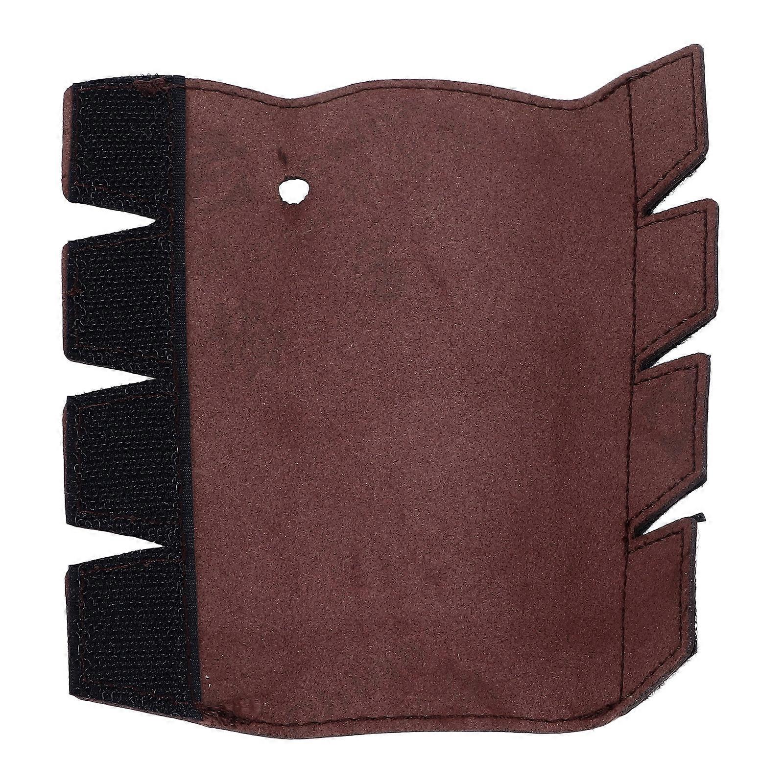 Γαλλικό κέρατο Hand Guard Leather Anti Slip Protector Handle Wrap Hand Pad Cover Instrument Accessory Brown
