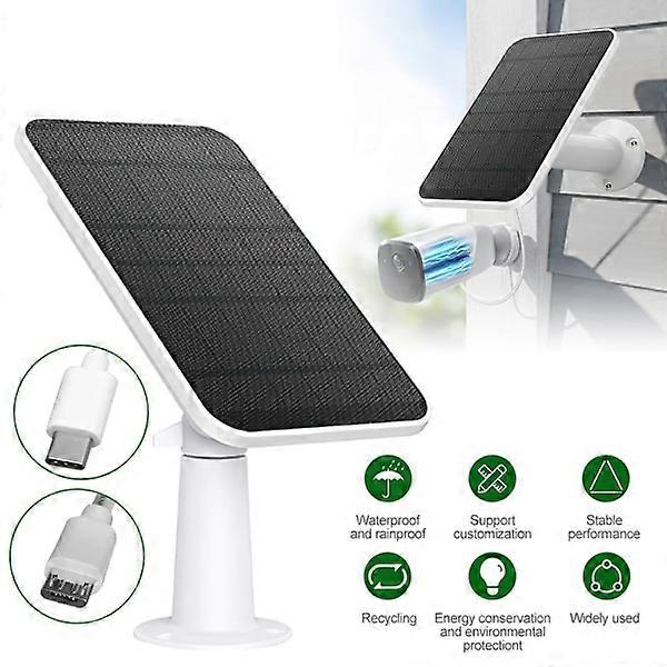Solar Panels 4W for Eufy Eufycam 2/2 Pro/2C/2C Pro/E Wall Mount with 9.8ft power white 1pc