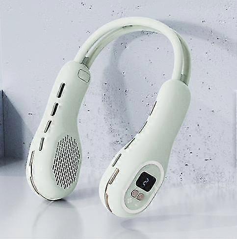 Bladeless Neck Fan, Usb Charging Hanging Neck Fan, Cooling Fan With Led Light Lcd Display, Mini Fan For Travel, Camping, Outdoor
