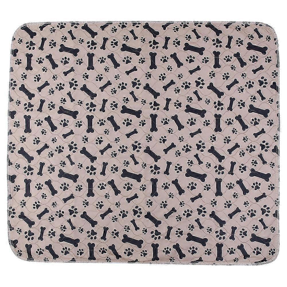 PetCoffeeBoneWaterproofReusablePolyesterPeeBedPadMat-80*90cm