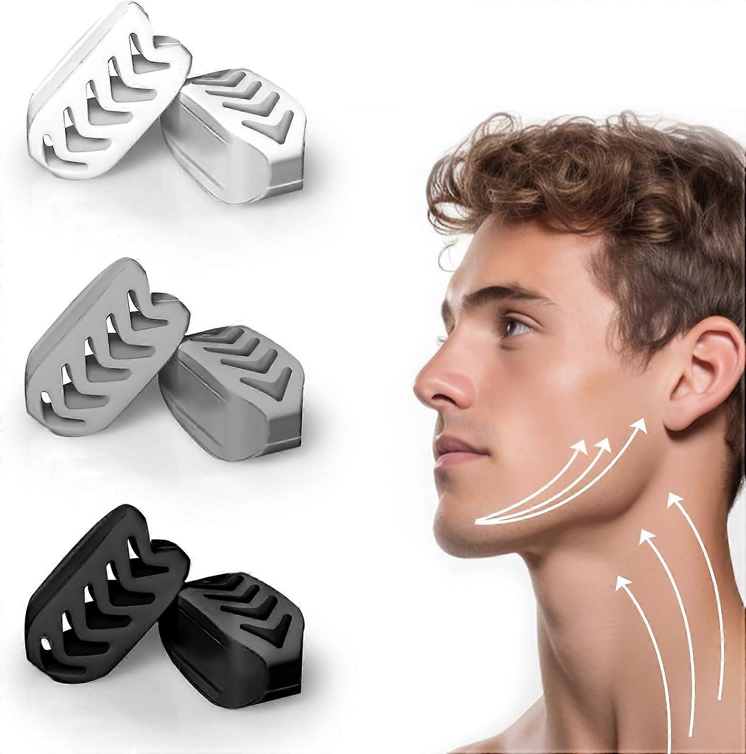 Silicone jaw exerciser, jaw trainer with different resistance levels, jaw line exerciser for men and women, create a beautiful jaw line