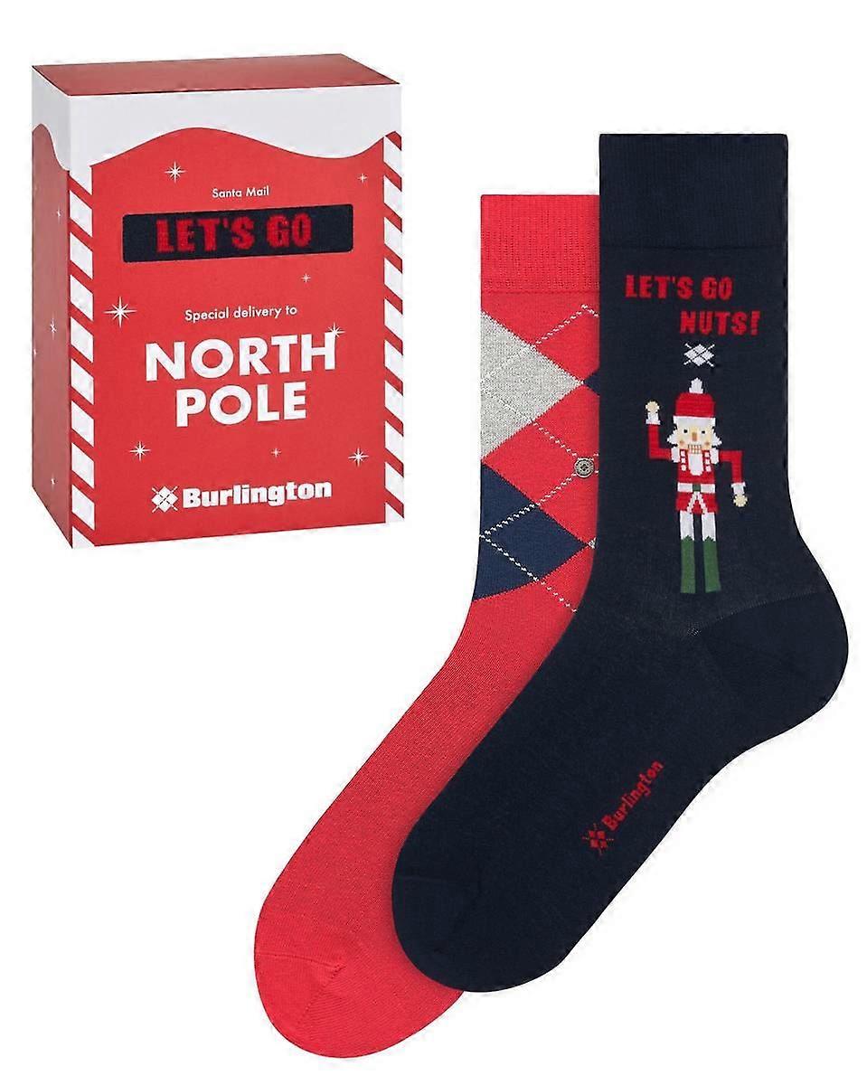 Burlington X-Mas Gift Box Socks - Navy/Red