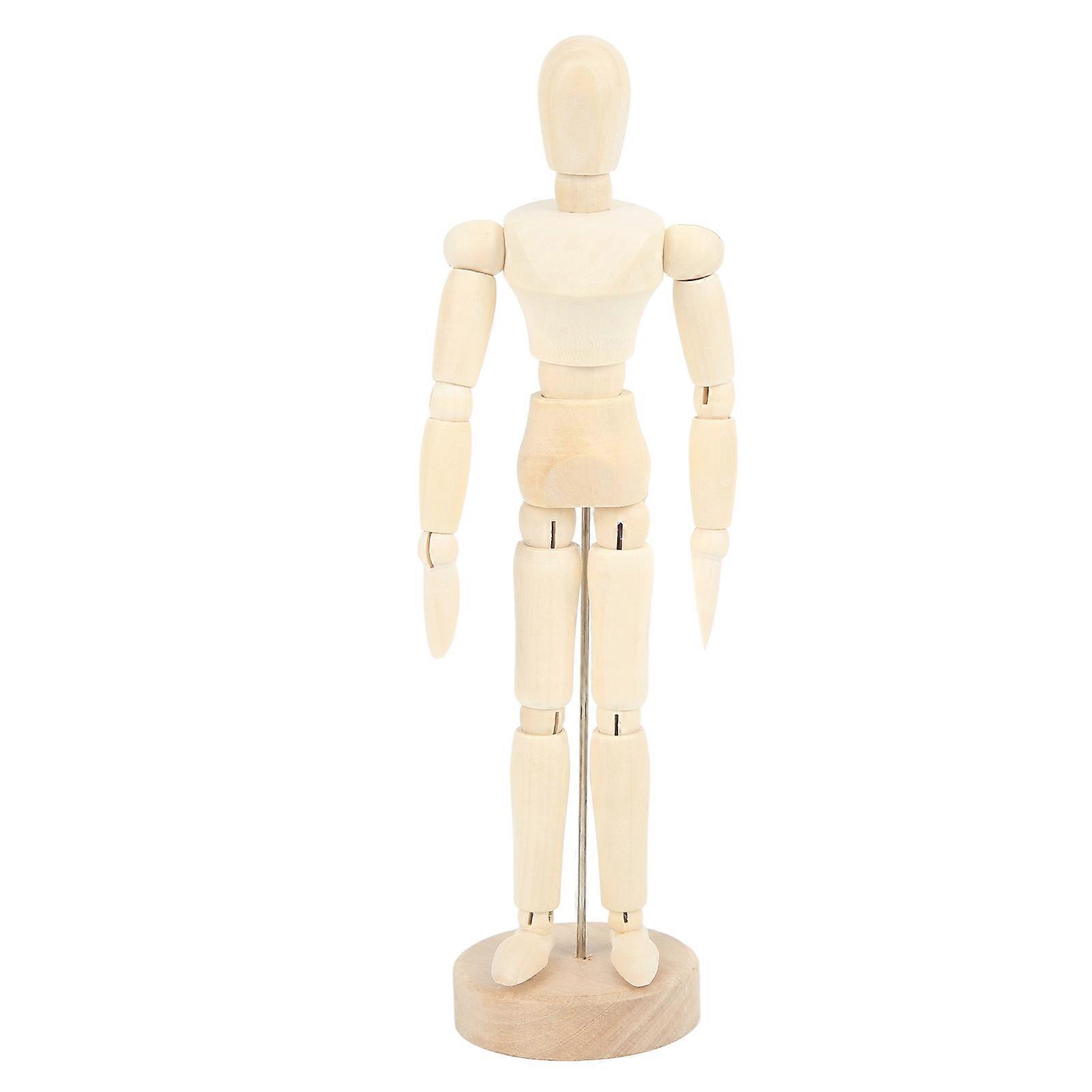 8in Wooden Mannequin Body Proportion Drawing Mannequin 14 Rotatable Joint Various Shapes Art Mannequin for Artist Kids