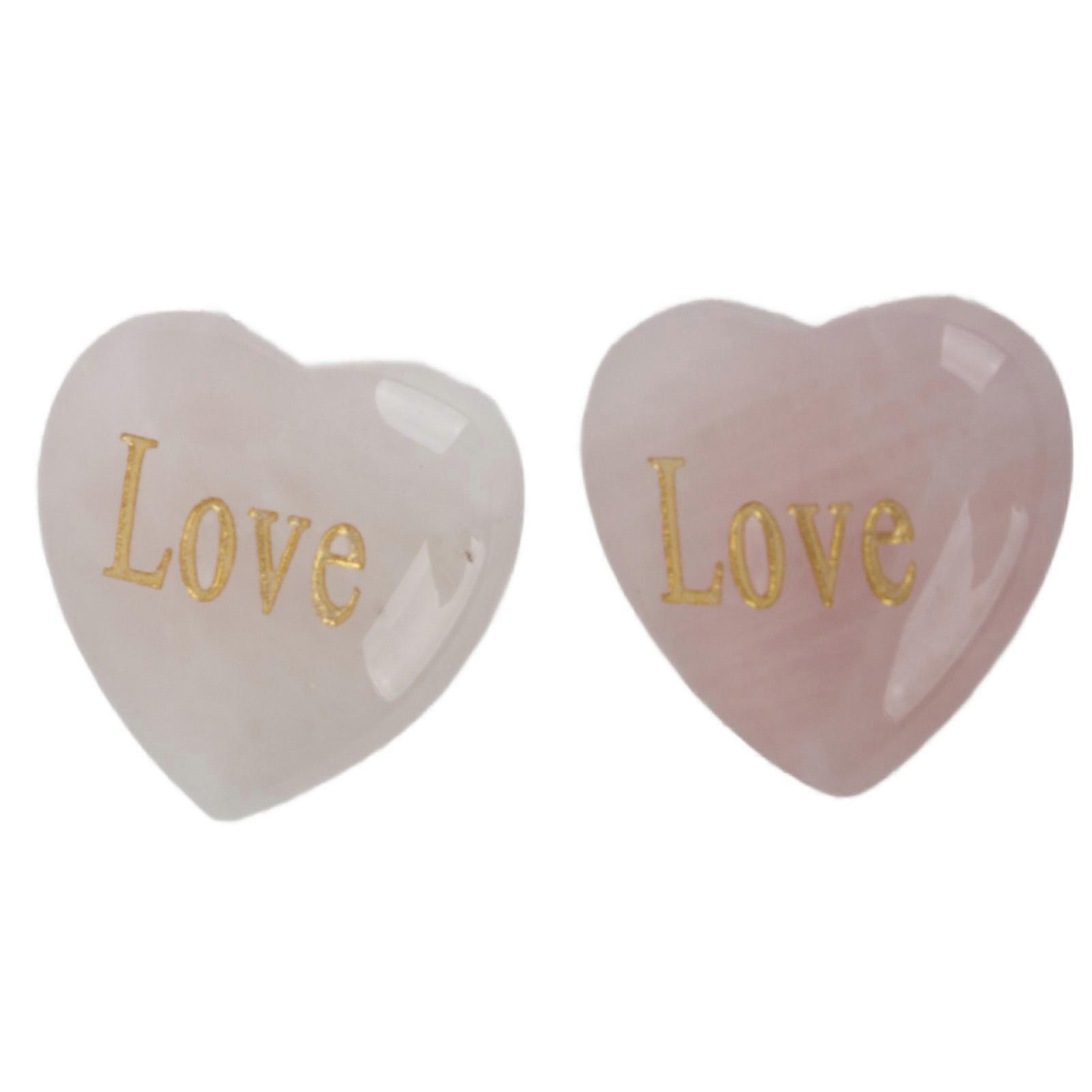 Chakra Heart Stone Cleansing Nourishing Relaxing Pocket Healing Stone for Valentines Day Gift Chakra Balancing 2pcs