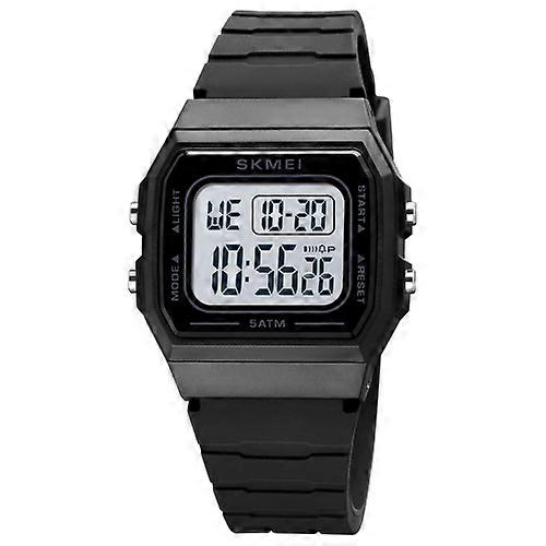 SKMEI 1683 Dual Time LED Digital Display Luminous Silicone Strap Electronic Watch