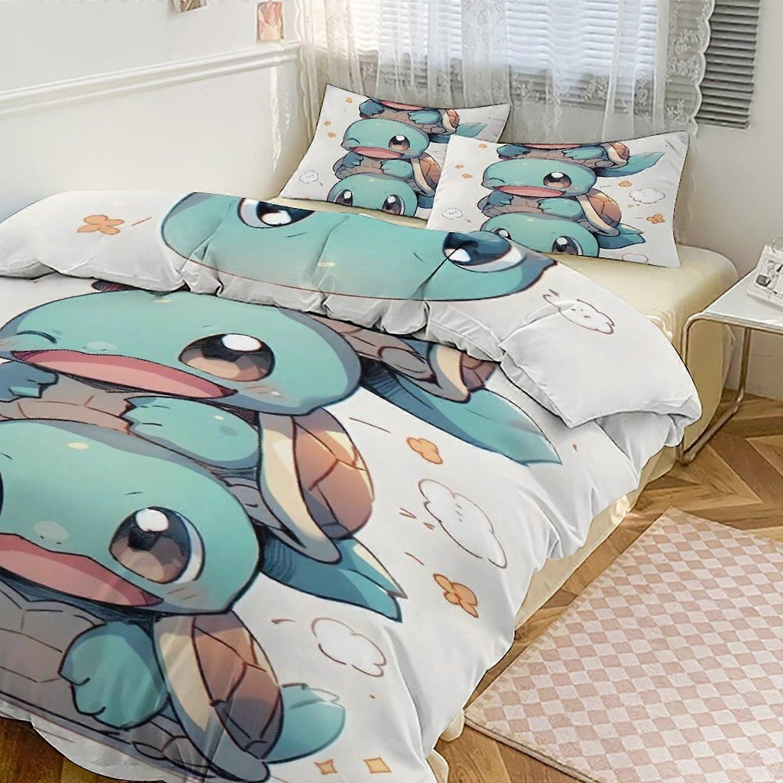 Lençóis g572 Squi_rtle Imprimir Conjunto de Cama Padrão Duvet Cove Set 3 Peças 1 Capa de Colcha E 2 Fronhas para Mulheres Homens Adolescentes tq572 Lençóis