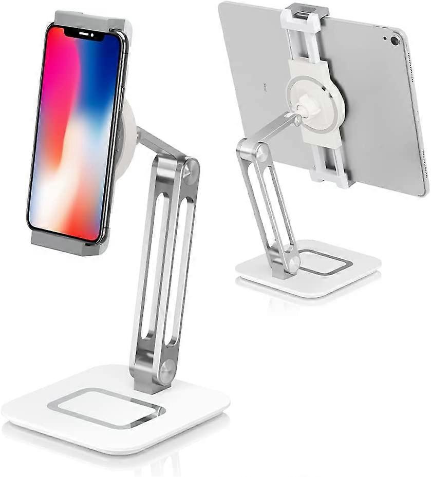 ZK- Desktop Tablet Stand, iPad Pro Air Mini Stand Compatible 4.9 - 12.9 Inch 360 Rotating Adjustable Kitchen Tablet Stand for iPad iPhone/Nintendo Swi