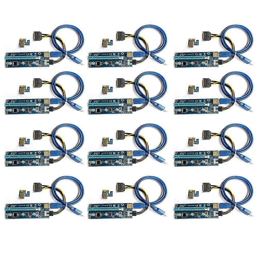 VER006C PCI-E Riser Card 006C PCIE 1X to 16X Extender 60CM 100CM USB 3.0 Cable SATA to 6Pin Power C