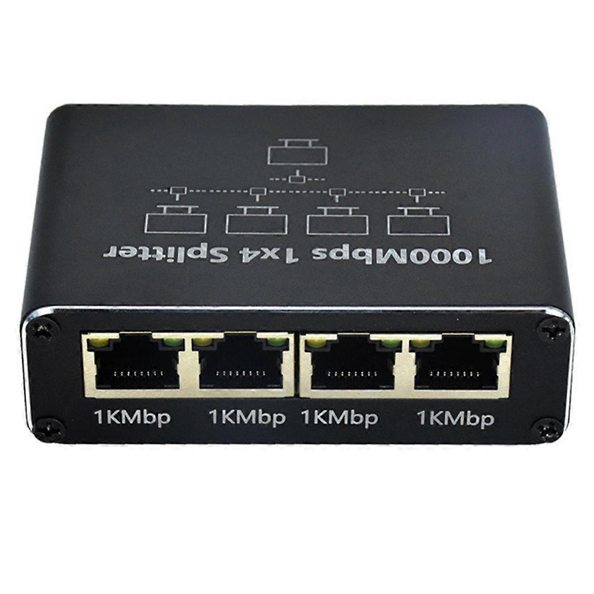 Gigabit Network Splitter 1-To-4 Network Cable Splitter RJ45 Network Port Ethernet Splitter Suitable