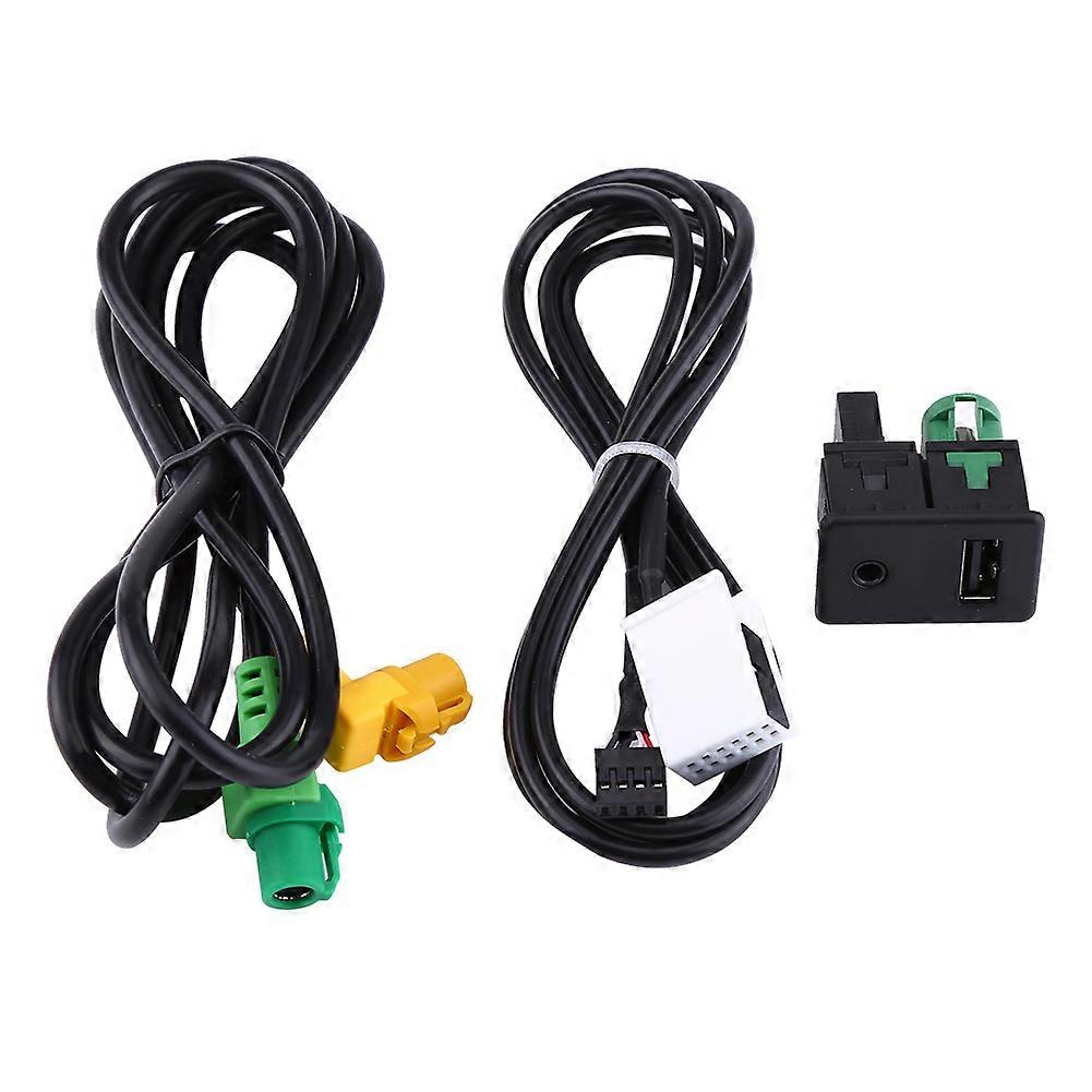 Car USB AUX Switch Socket Wire Harness Cable Adapter For BMW 3 5 Series E87 E90 E91 E92 X5 X6