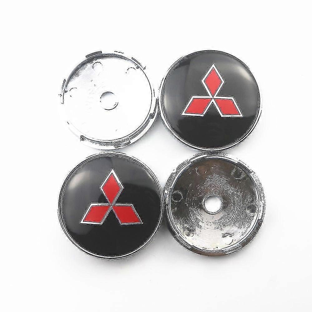 Καλής ποιότητας 4pcs 60mm αυτοκίνητο πλήμνη τροχού κεντρικό σήμα εμβλημάτων εμβλημάτων ΚΑΠ εμβλημάτων για Mitsubishi Asx Lancer Pajero 4 Outlander Colt Galant πρώην