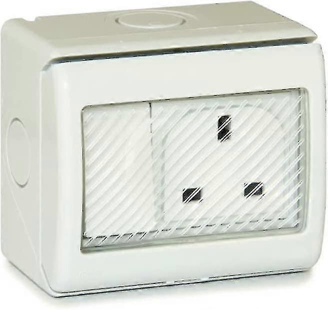 Switched Socket 1 Gang Ip55 Weatherproof(1pcs, Off-white)