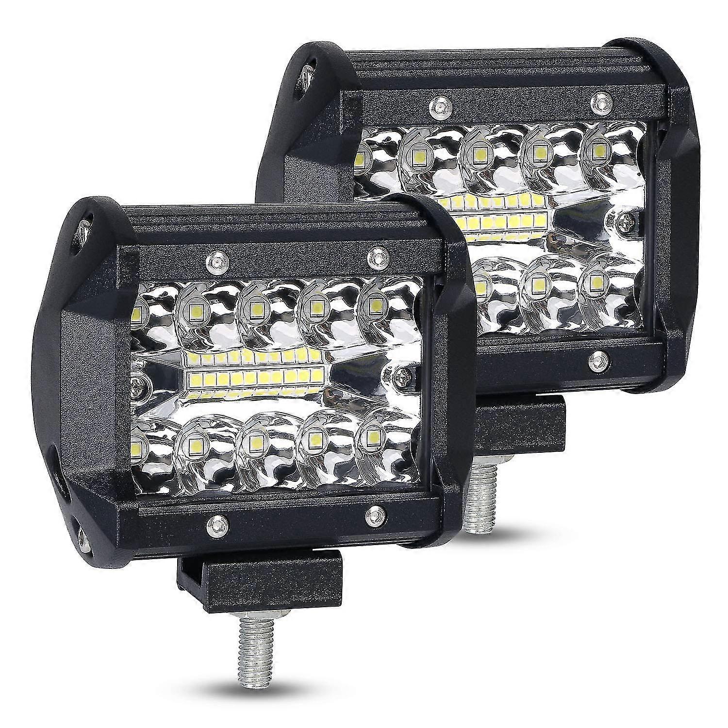 4" 60w Flood Light Led Work Light, Flood Light Combination Fog Light Driver 4" Led Headlight Remote Light Driver Suv Cabin