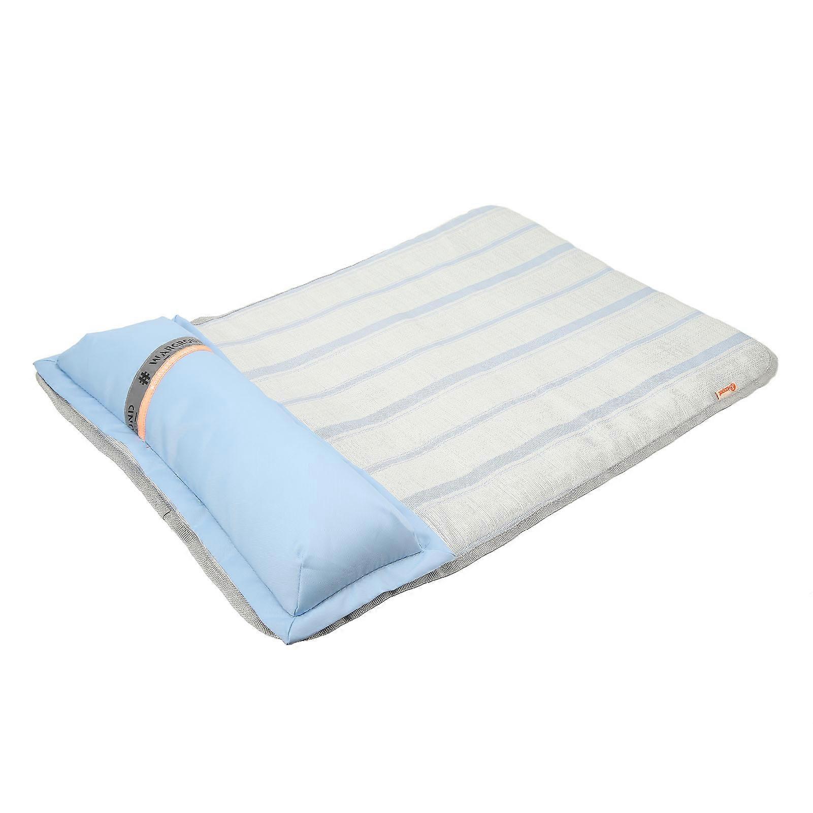 Summer Dog Mat with Pillow Wear Resistant Soft Pet Mattress Detachable Sleeping Pet Dog Puppy Bed M 0.7in M