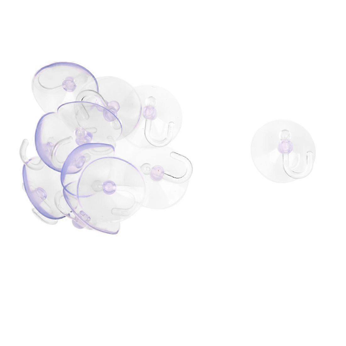 Pvc Plastic Suction Cup Hook 40mm 12 Pcs Clear Blue