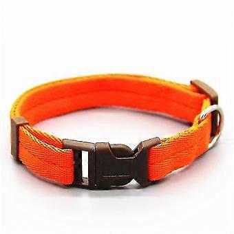 Muss verstellbare Nylon-Hundehalsbänder (L 30-50cm) (orange) haben