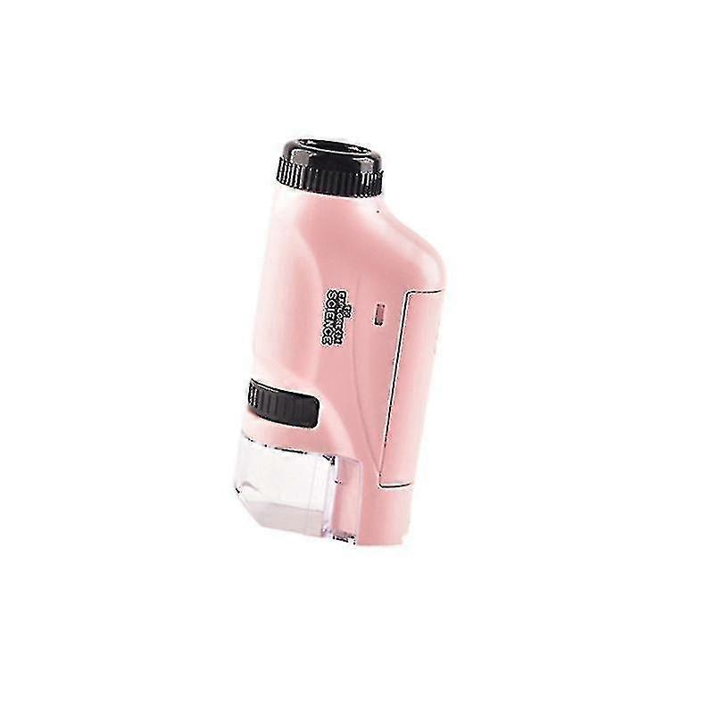 Pink Pocket Microscope Mini Handheld Microscope With Led Light Portable High Definition