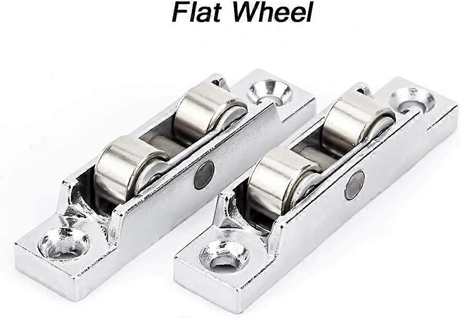 4pcs Sliding Window Pulley Zinc Alloy Hardware, Suitable for Sliding Door and Cabinet Window, Double Balancer Wheel Angle Adjustment, Furniture Access