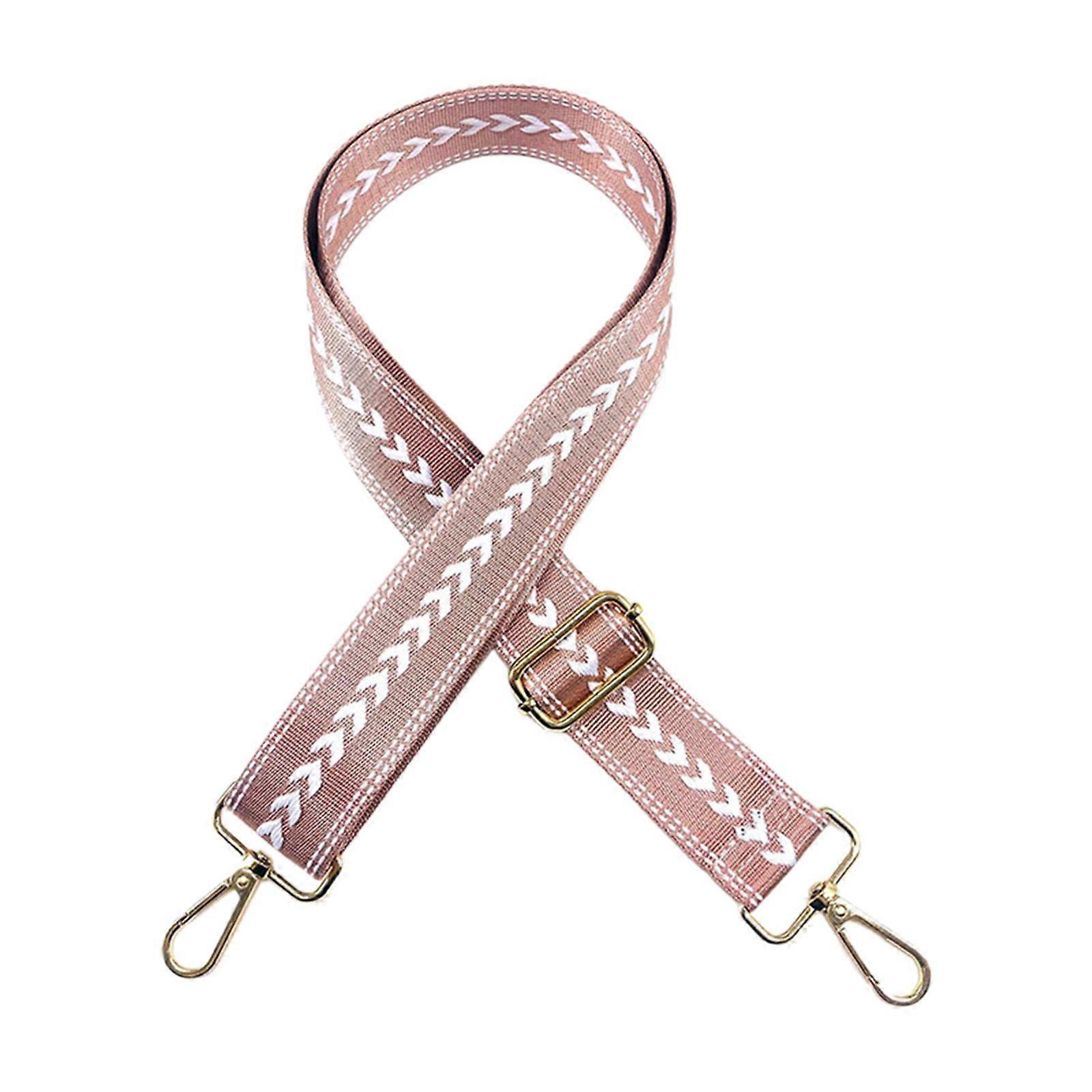 Shoulder Bag Strap Adjustable Sturdy Bag Strap Replacement for Luggage Totes Pink