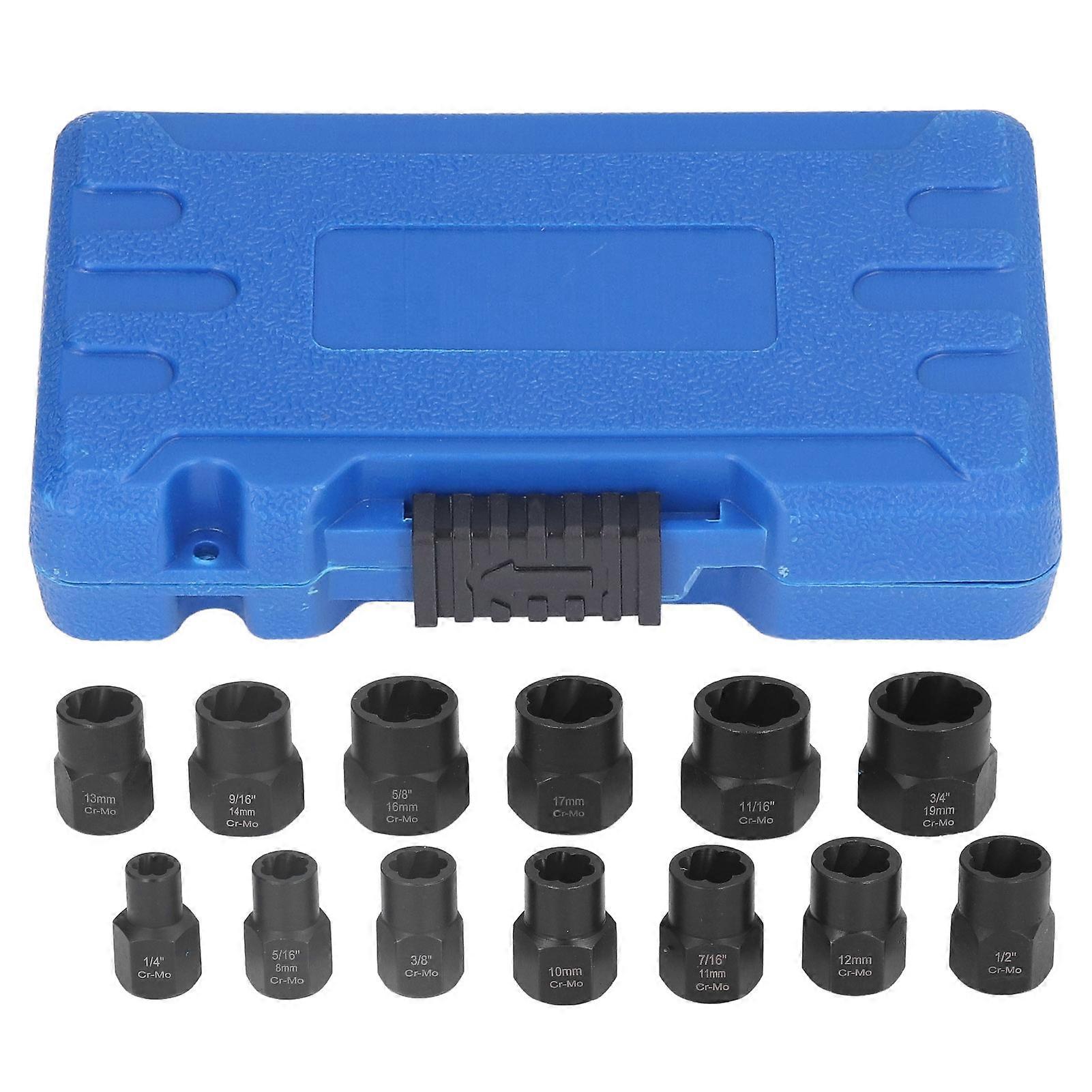 Impact Nut Bolt Remover Set Extraction Tool Rusted Damaged Stripped Extractor Socket Kit