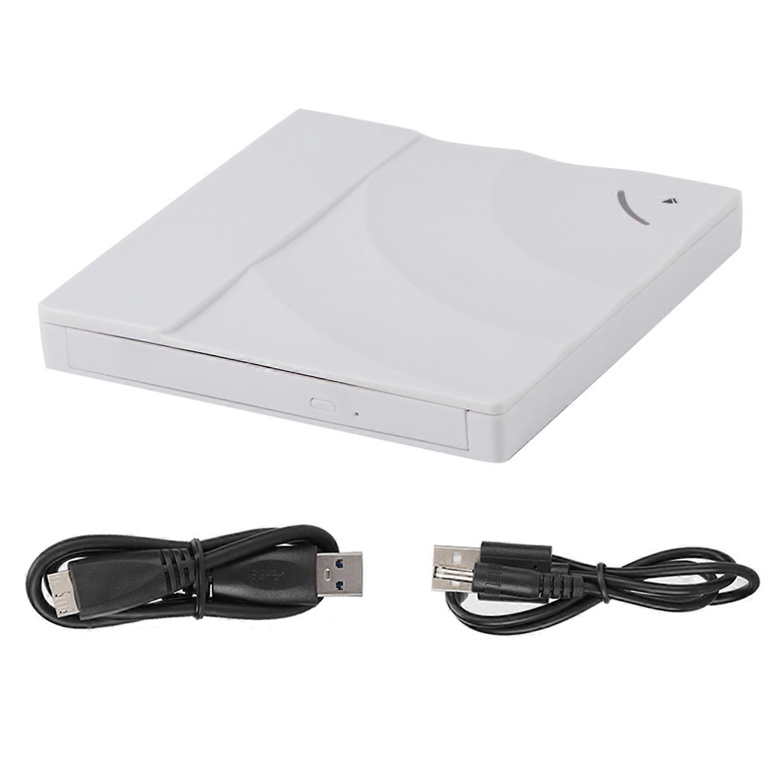USB 3.0 Burner External Optical Drive Touch Type Notebook Accessory for WindowsXP / Vista(White ) YEMMA