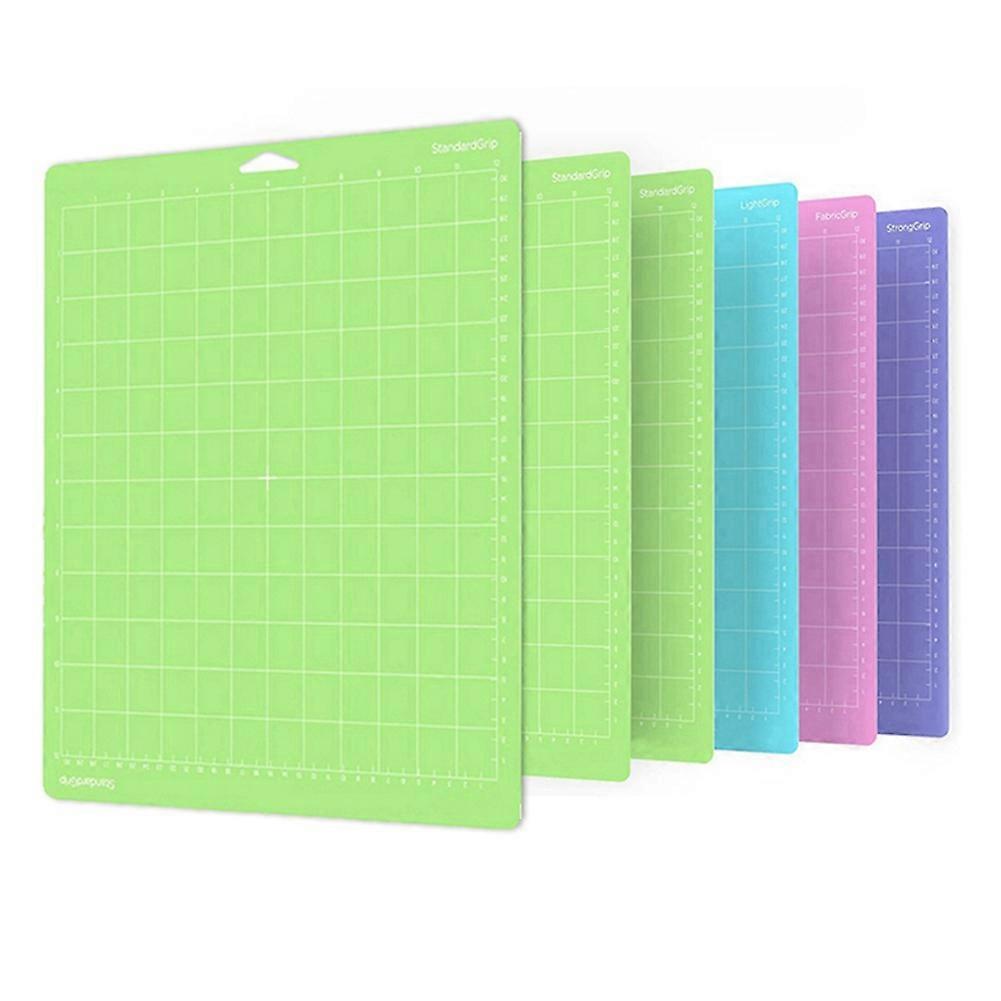 6 Pack 12X12in Mixed Colors PVC Adhesive Cutting Mat Base Plate Tool Pad for Air/Air2/Maker DIY Mac