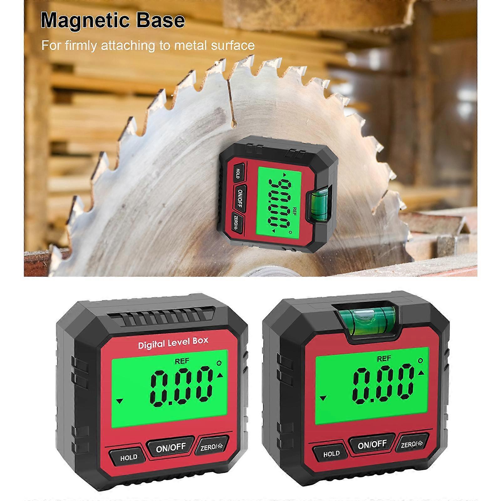 2x Digital Protractor Measuring Tool Precision Data Hold for Building Carpentry