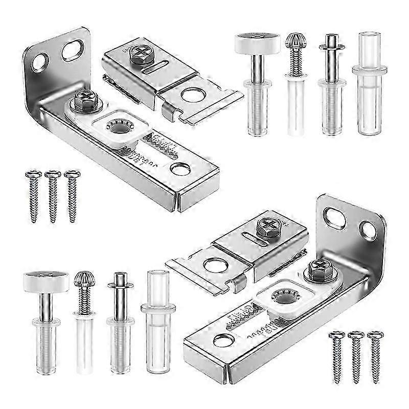Kit de réparation de quincaillerie de porte pliante - Kit de quincaillerie pour rail de 2,22 pouces à 2,54 pouces, porte escamotable pliante