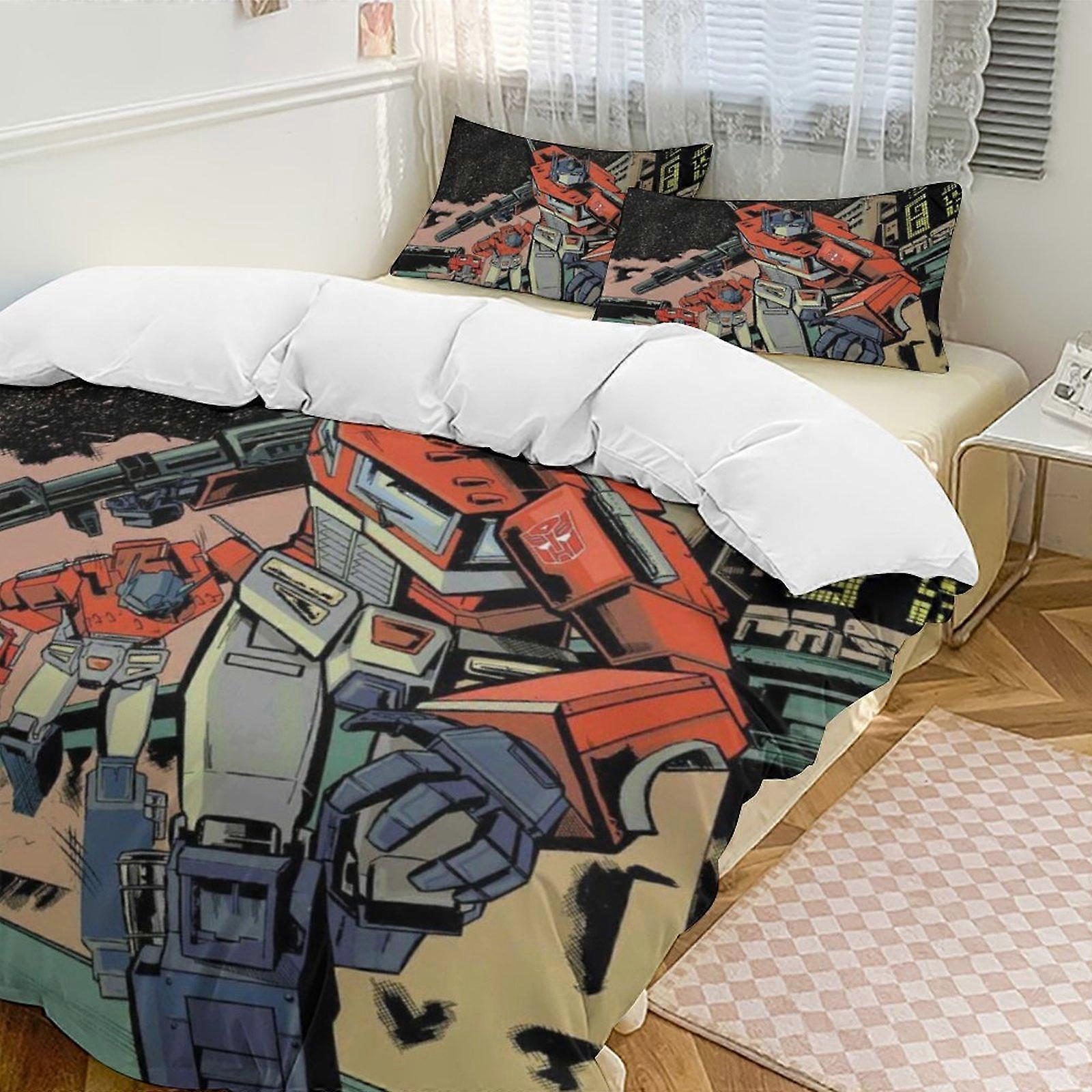 a3008 Lençóis Transformadores Conjunto de Cama Capa de Edredão Decoração Tema Dos Desenhos Animados Lençóis de Quarto Infantil iip3008
