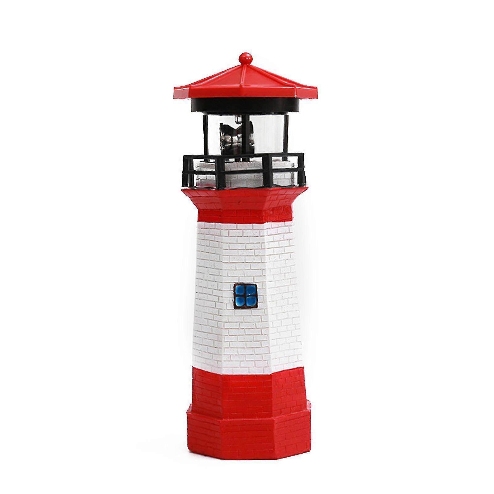Solar Powered Lighthouse Led Rotating Lighthouse Garden Light Lawn Lamp Decorative Patio Decorative