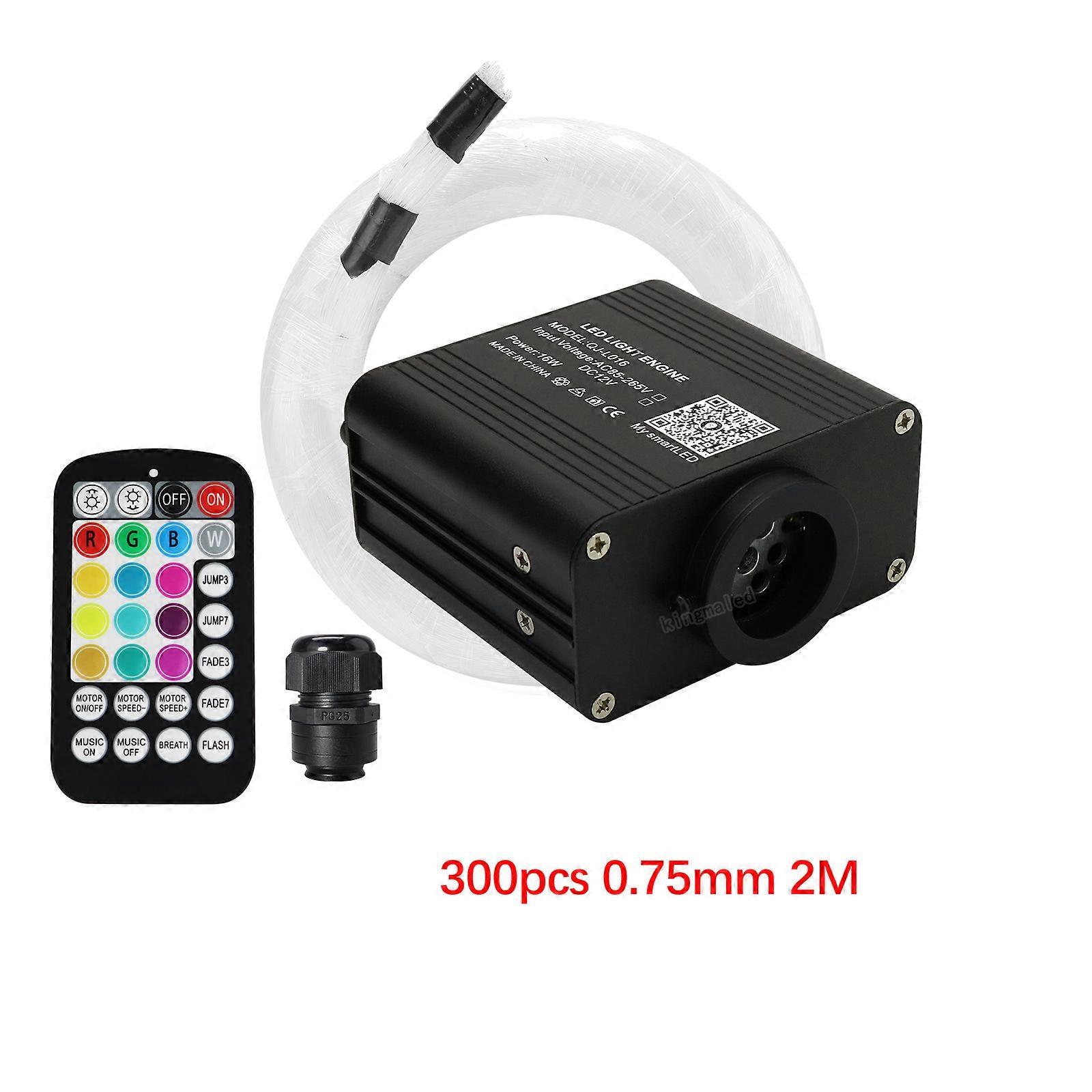 New 16W Twinkle RGBW Fiber Optic Star Ceiling Lights Kit Smart APP Sound ControlLED Engine for Car Starry Sky Fiber Optic Light