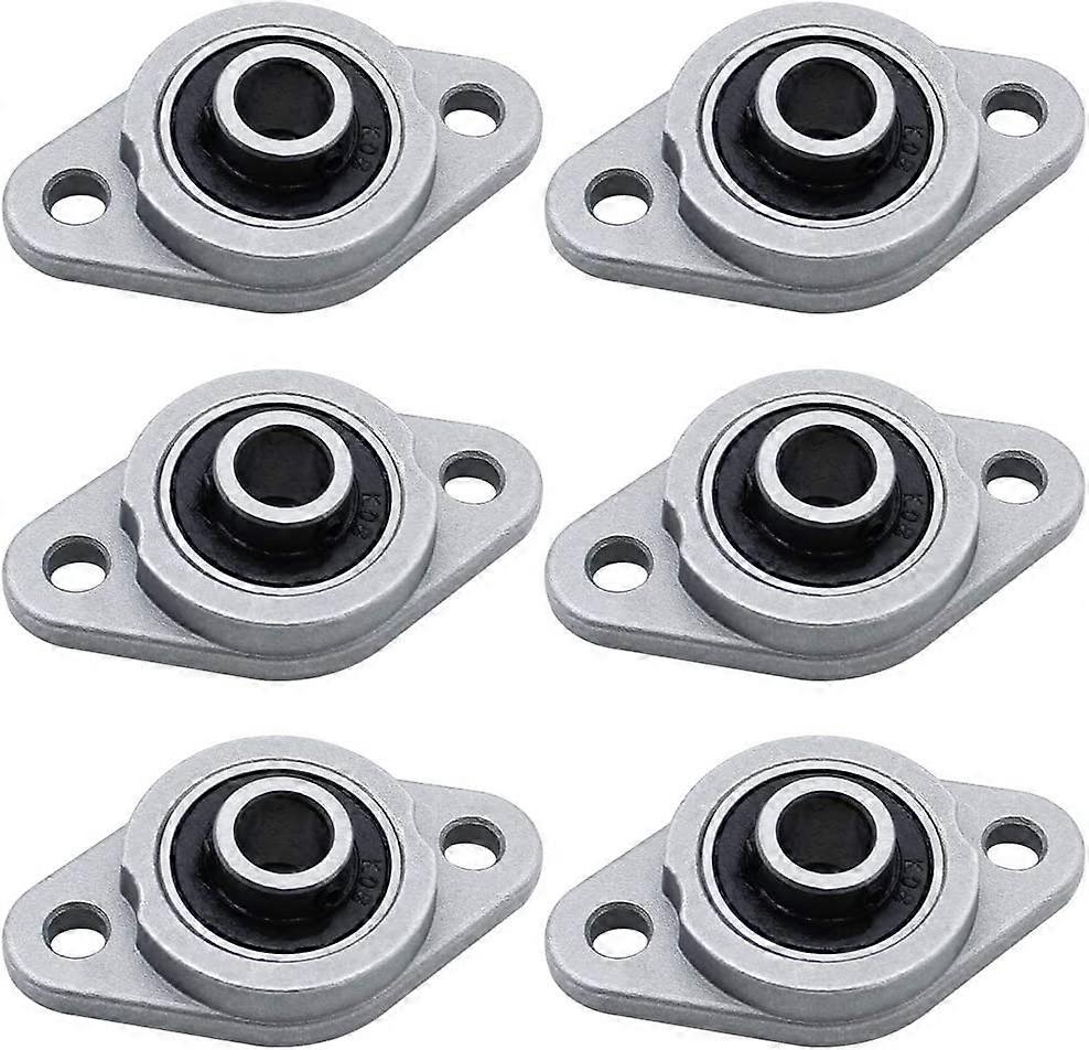 6 Pieces Pillow Block Bearing 8Mm Diameter Zinc Alloy Rhombic Self Aligning Pillow Block Bearing Bearing Block For Kfl Series Machines Conveyor System