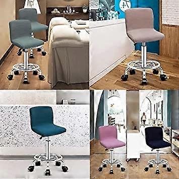 Lot De 2 Housses Pour Tabouret De Bar Avec Dossier Courbé Et Accoudoirs - Lavables, Extensibles - Noir