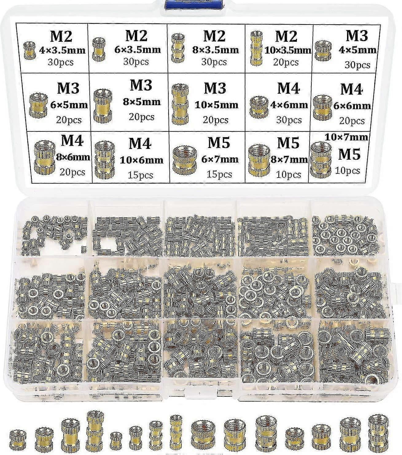 Threaded Insert Female Thread M2 M3 M4 M5 Ss Threaded Sockets For 3d Printing 330pcs