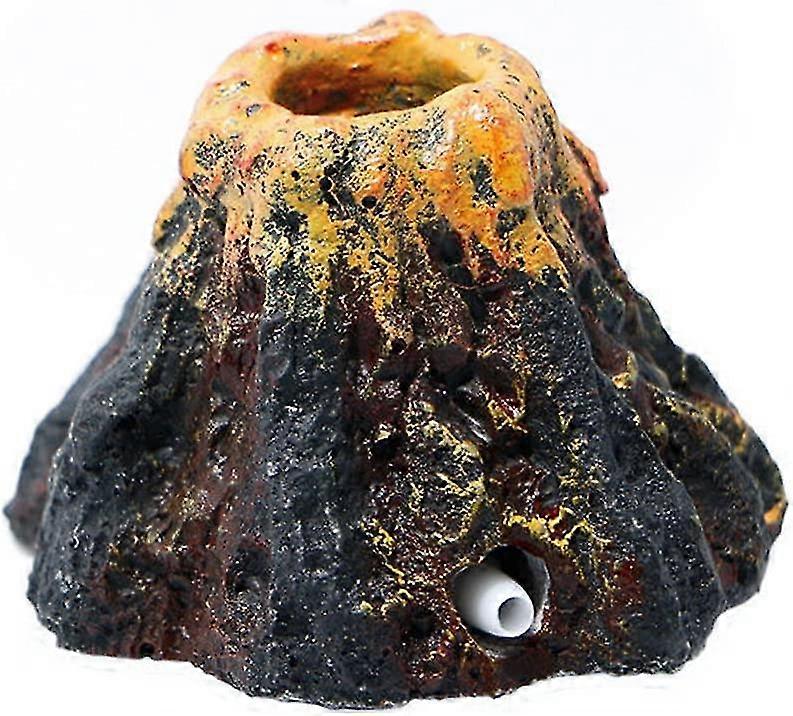 Aquarium Volcano Shape & Bubble Stone Oxygen Pump Aquarium Ornament